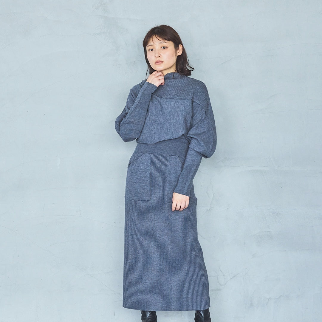 12-Gauge Lightweight Ribbed Panel Knit Pullover