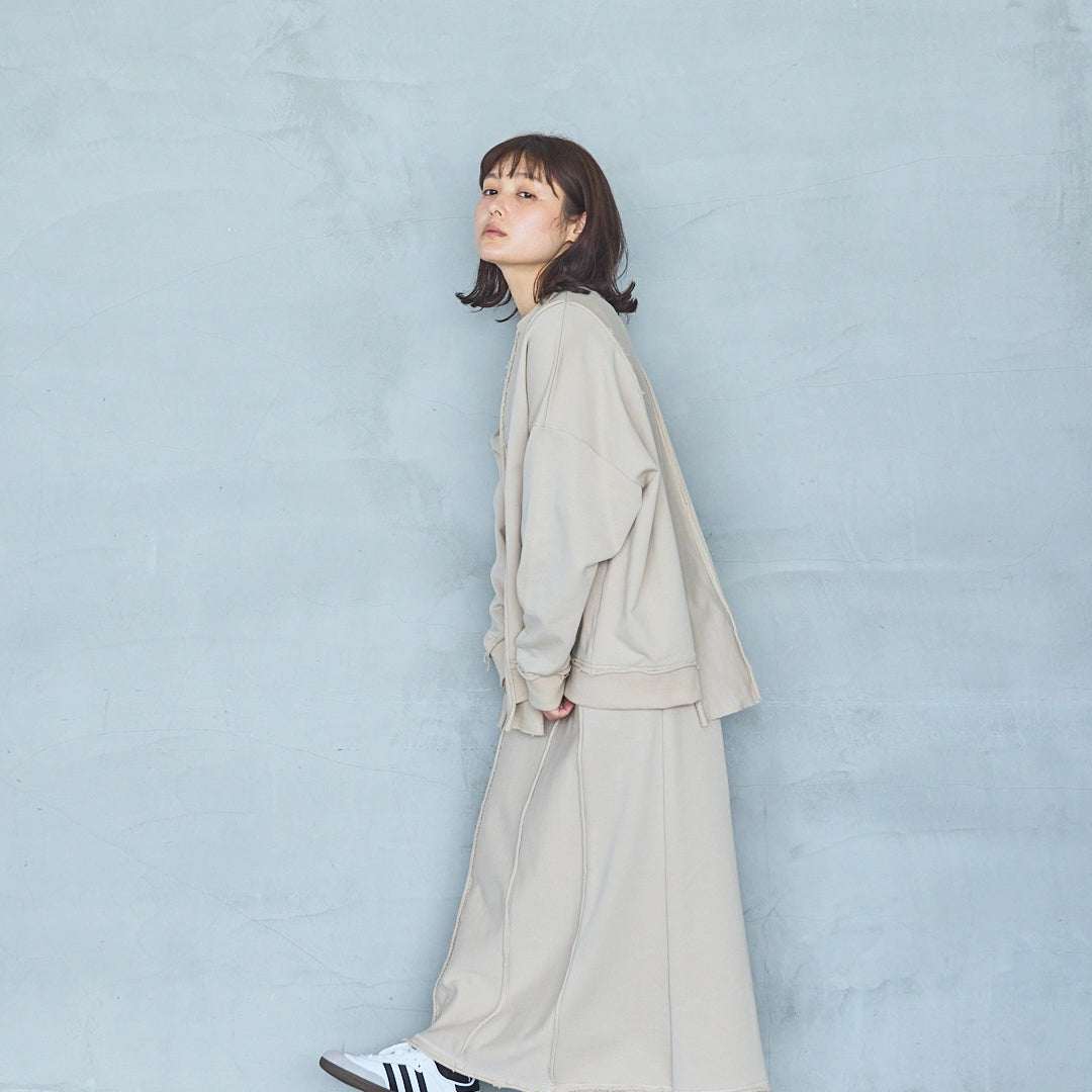 Cut-Off Jersey Skirt