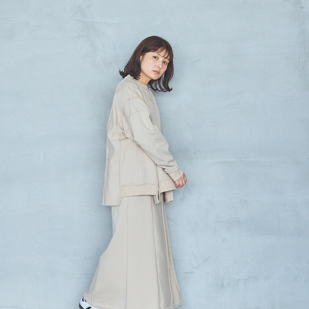 Cut-Off Jersey Skirt