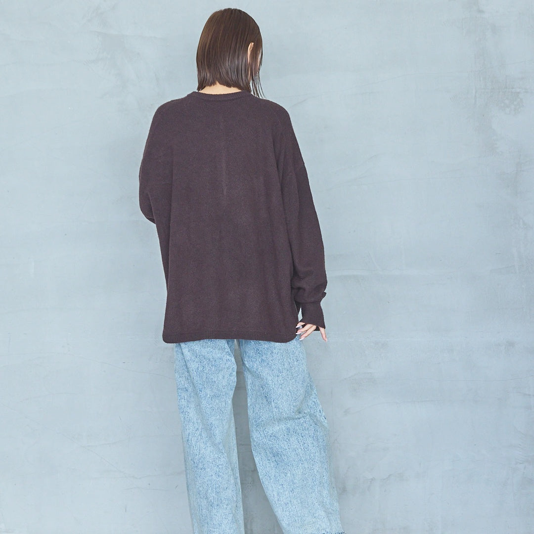 Henley Neck Pullover FOX VELVET
