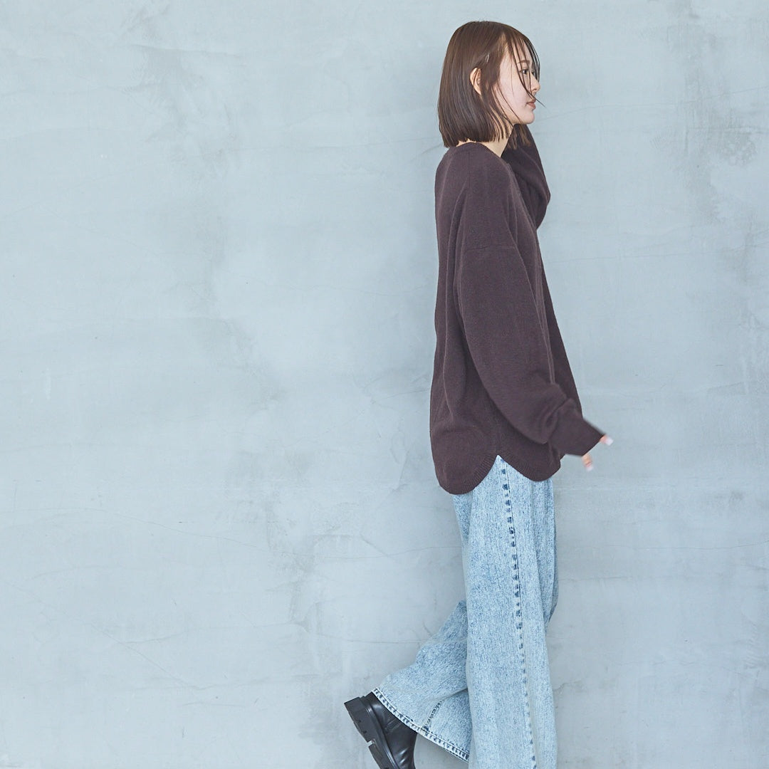 Henley Neck Pullover FOX VELVET