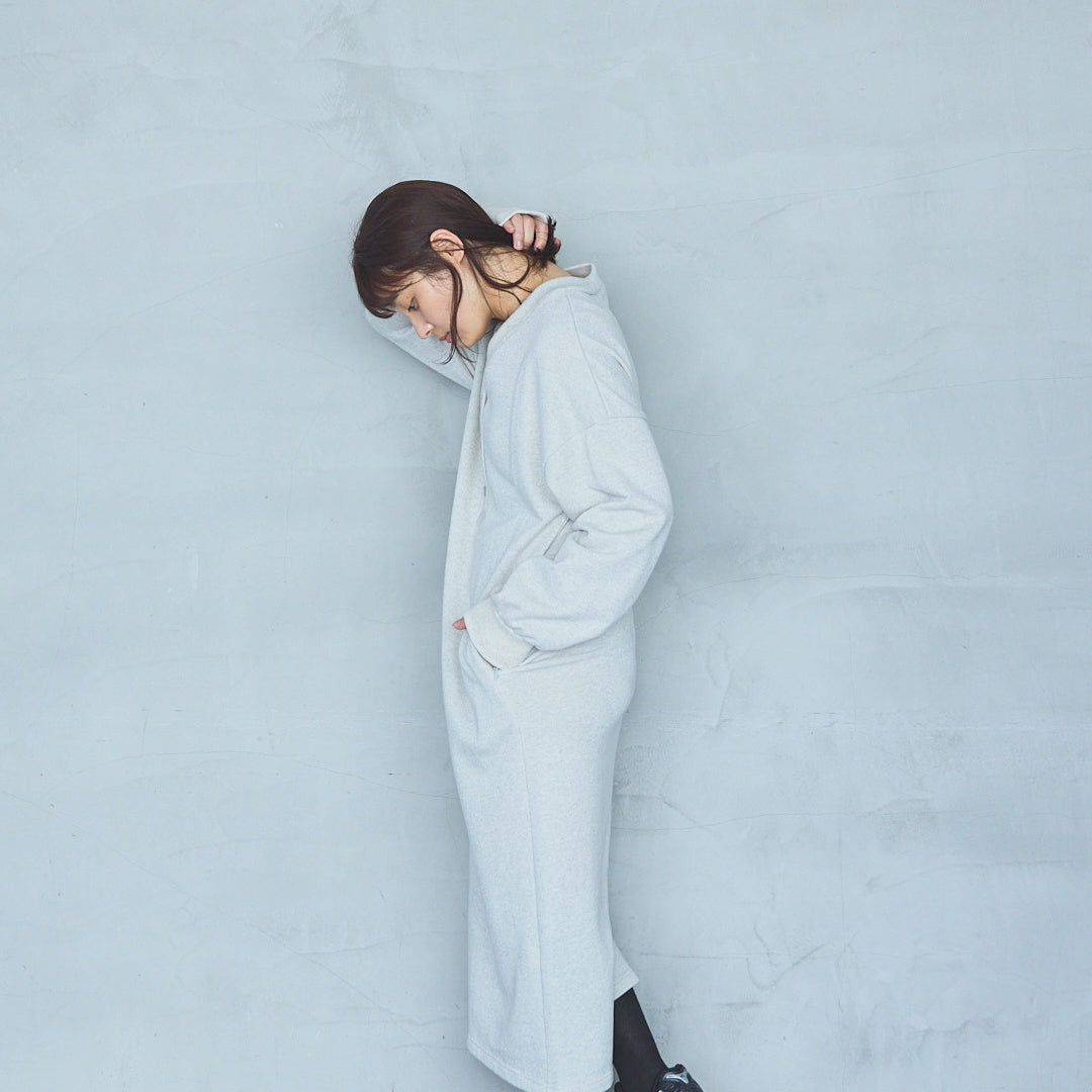 Bonded French Terry V-Neck Onepiece
