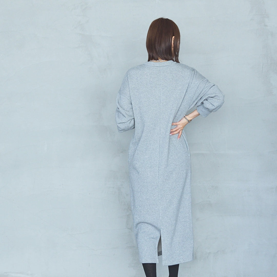 Bonded French Terry V-Neck Onepiece
