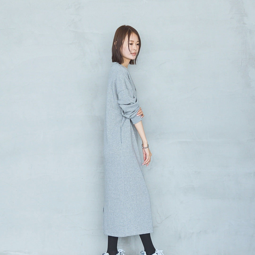 Bonded French Terry V-Neck Onepiece
