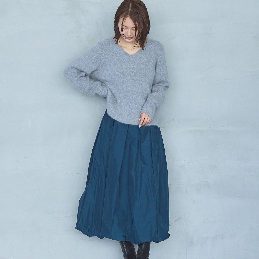 12-Gauge FOX Double-Face V-Neck Knit Pullover