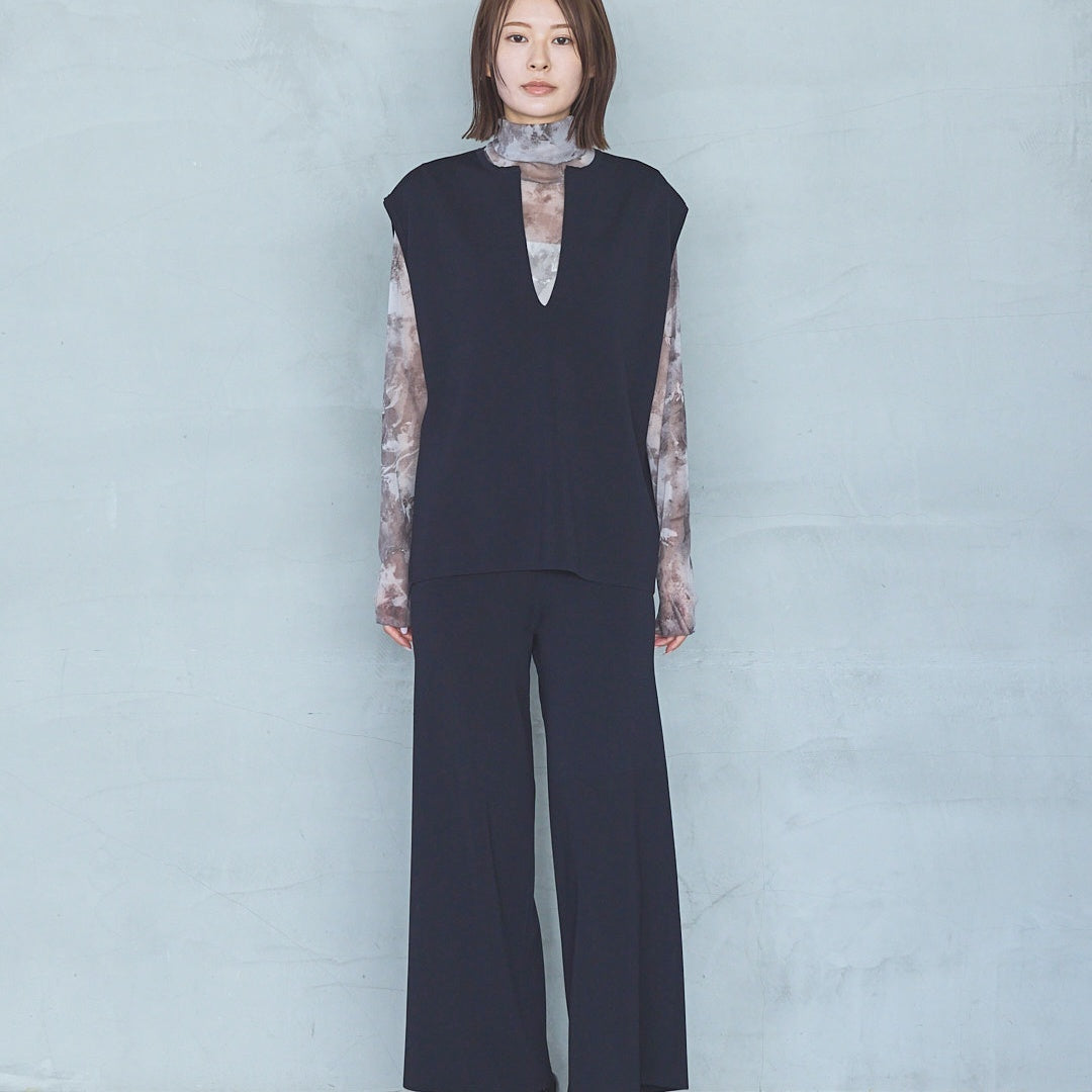 14-Gauge Rib Knit Flared Pants