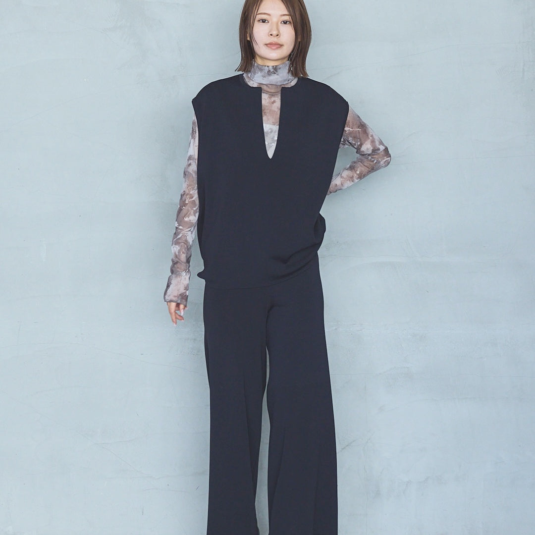 14-Gauge Rib Knit Flared Pants