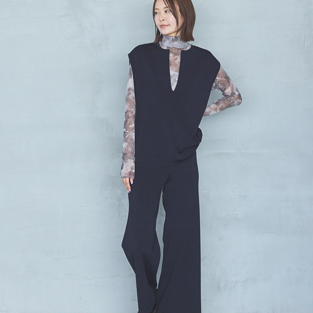 14-Gauge Rib Knit Flared Pants