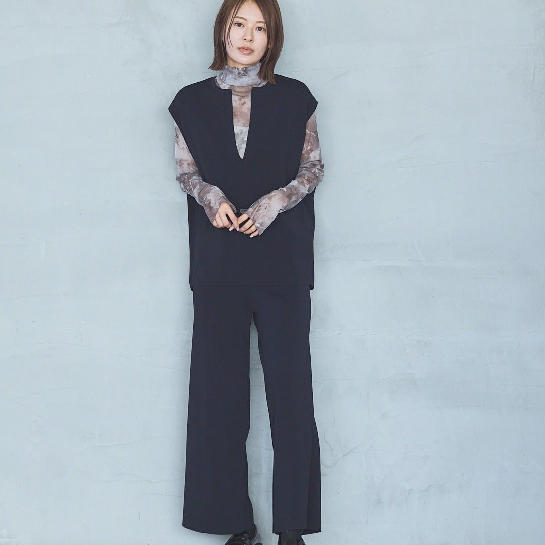14-Gauge Rib Knit Flared Pants