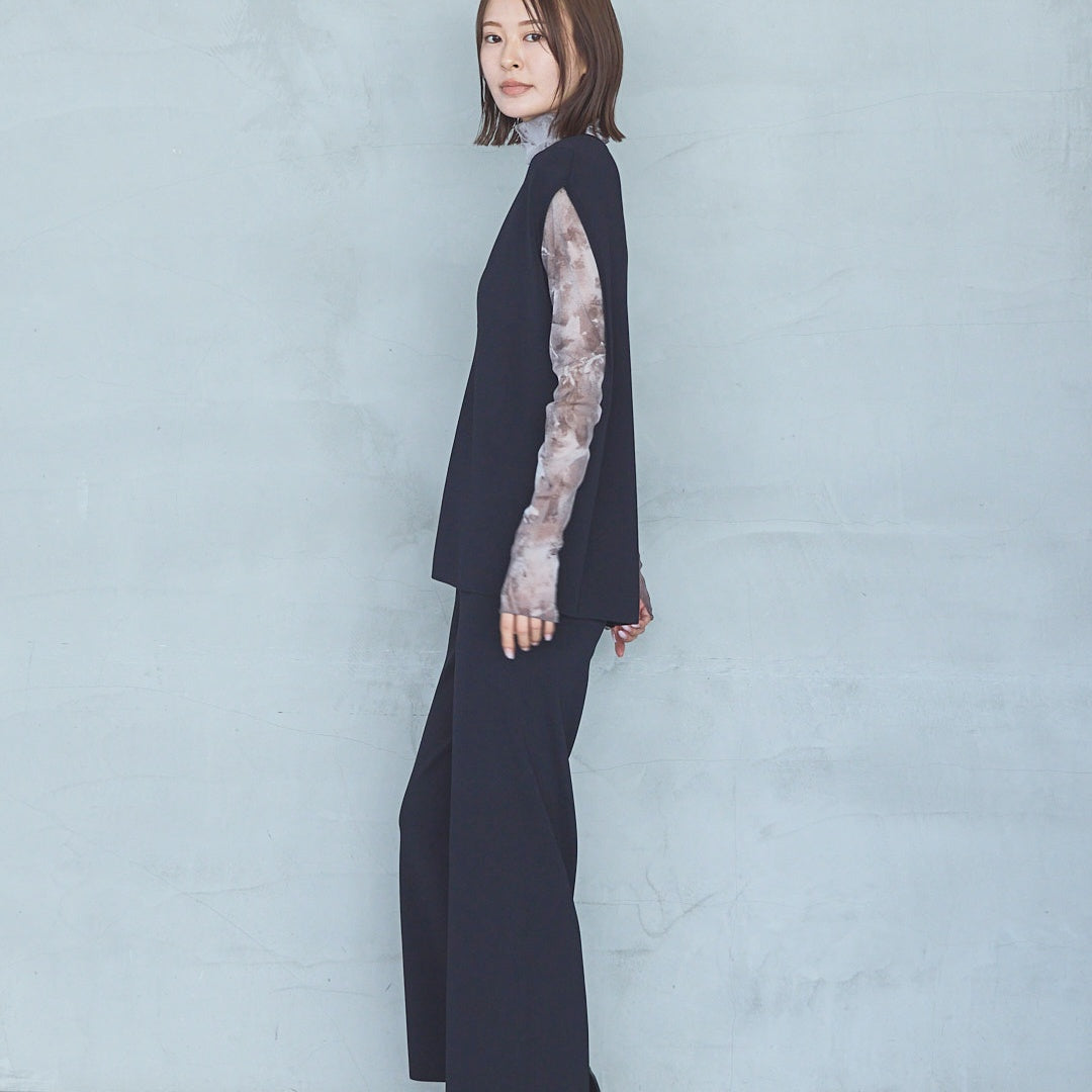 14-Gauge Rib Knit Flared Pants