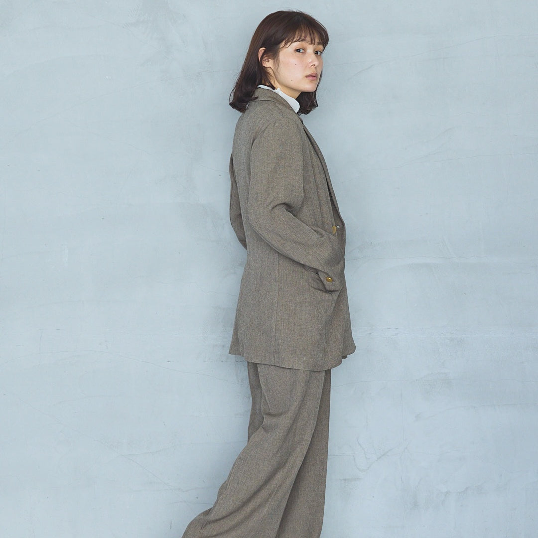 Polyester Stretch Double-Breasted Jacket