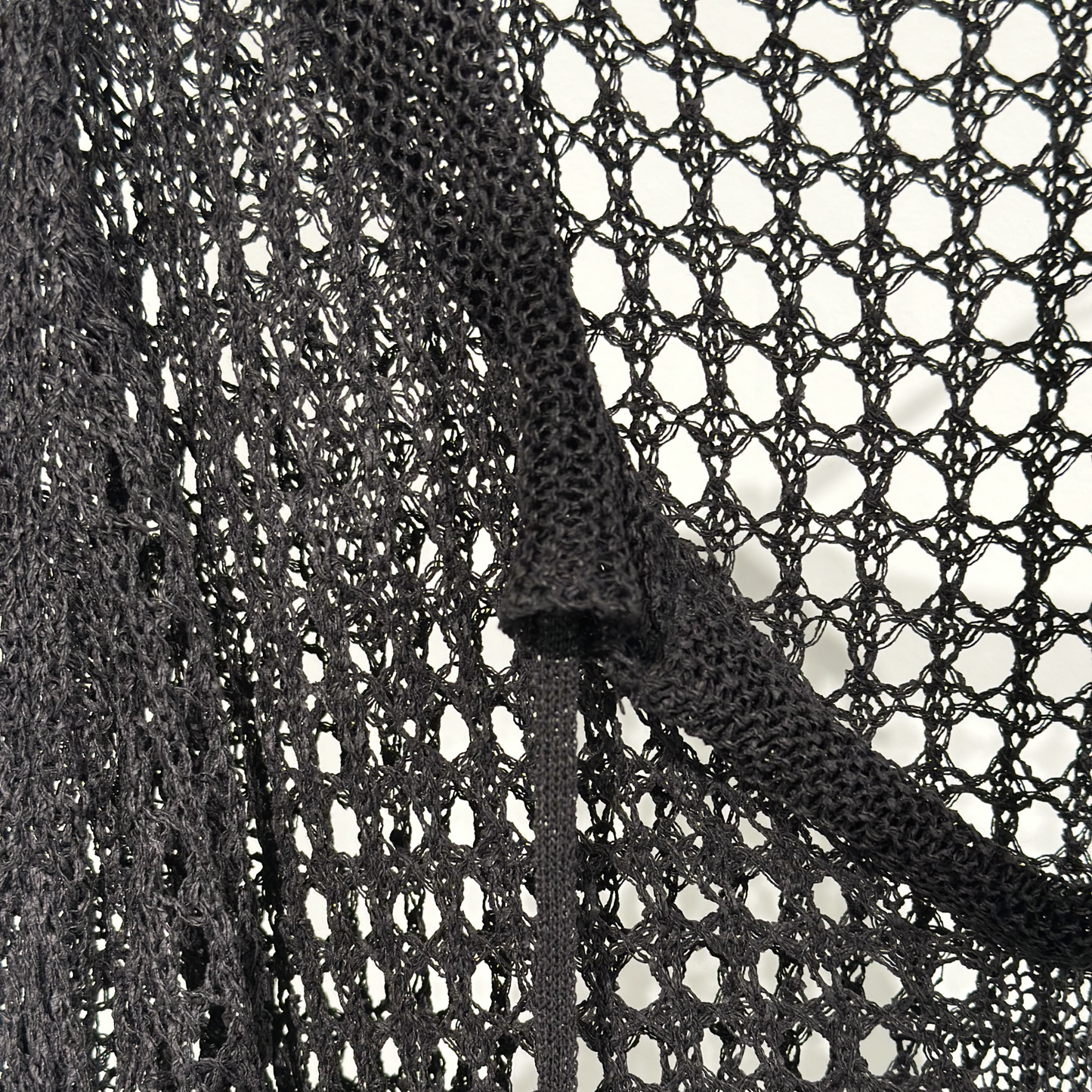 TUMUGI yarn and SHION yarn rope design knitted top