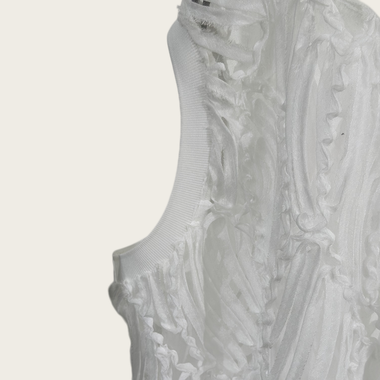 Feather-shape Lace Panel Pullover Vest