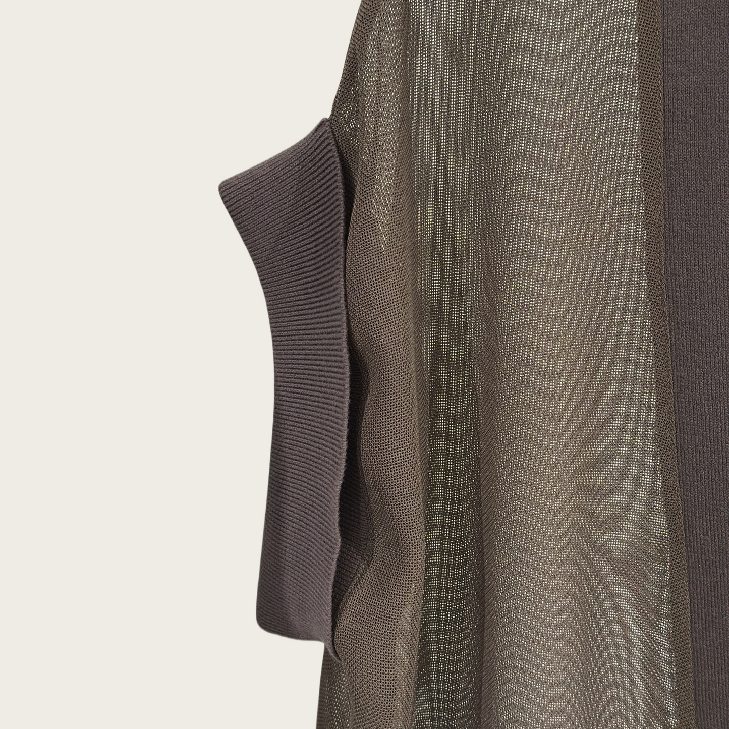full-knit mesh sleeveless cardigan vest