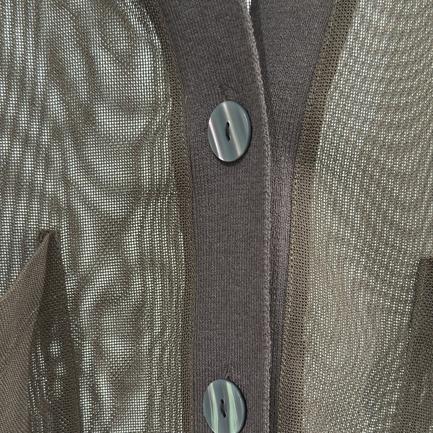 full-knit mesh sleeveless cardigan vest