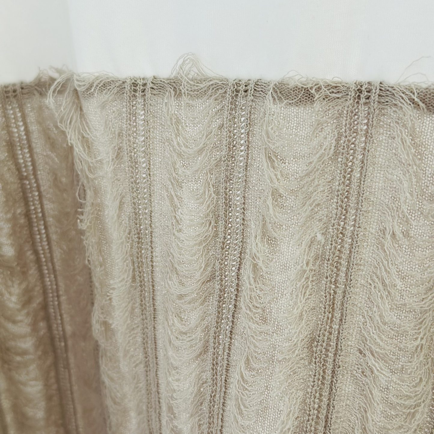 Frayed edge tassel splice T-shirt