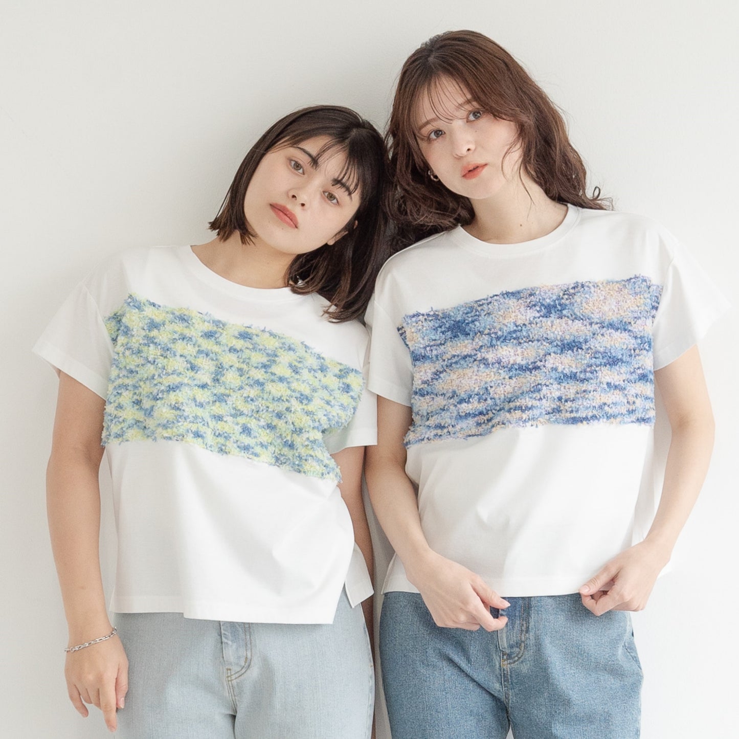 Fancy yarn splice T-shirt