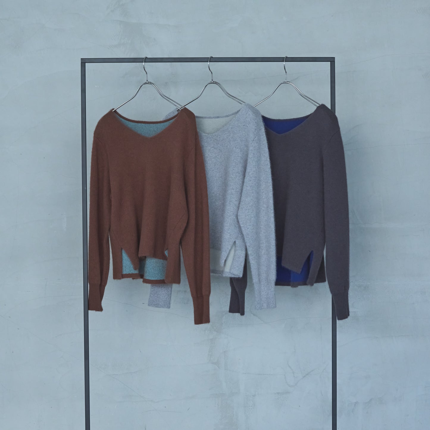 12-Gauge FOX Double-Face V-Neck Knit Pullover