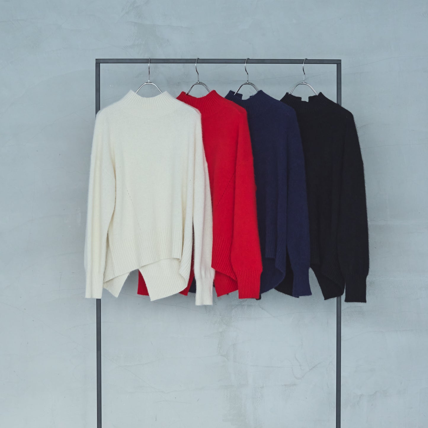7-Gauge Raccoon Blend High-Neck Knit