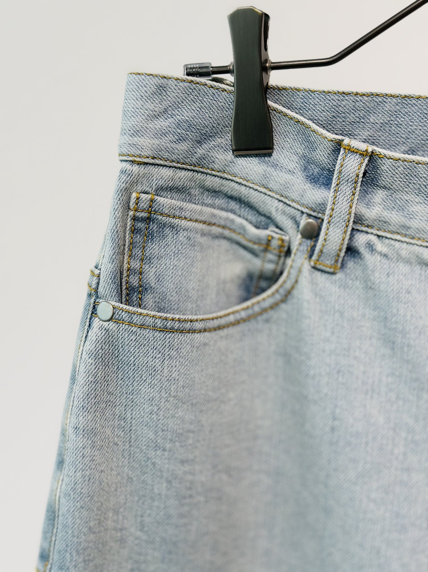 KAIHARA DENIM denim half flare pants