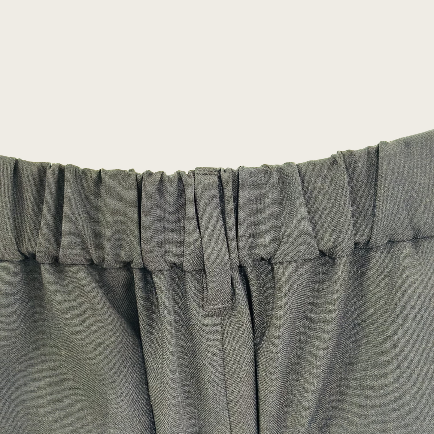 100% polyester twill fabric front pleat wide-leg casual pants