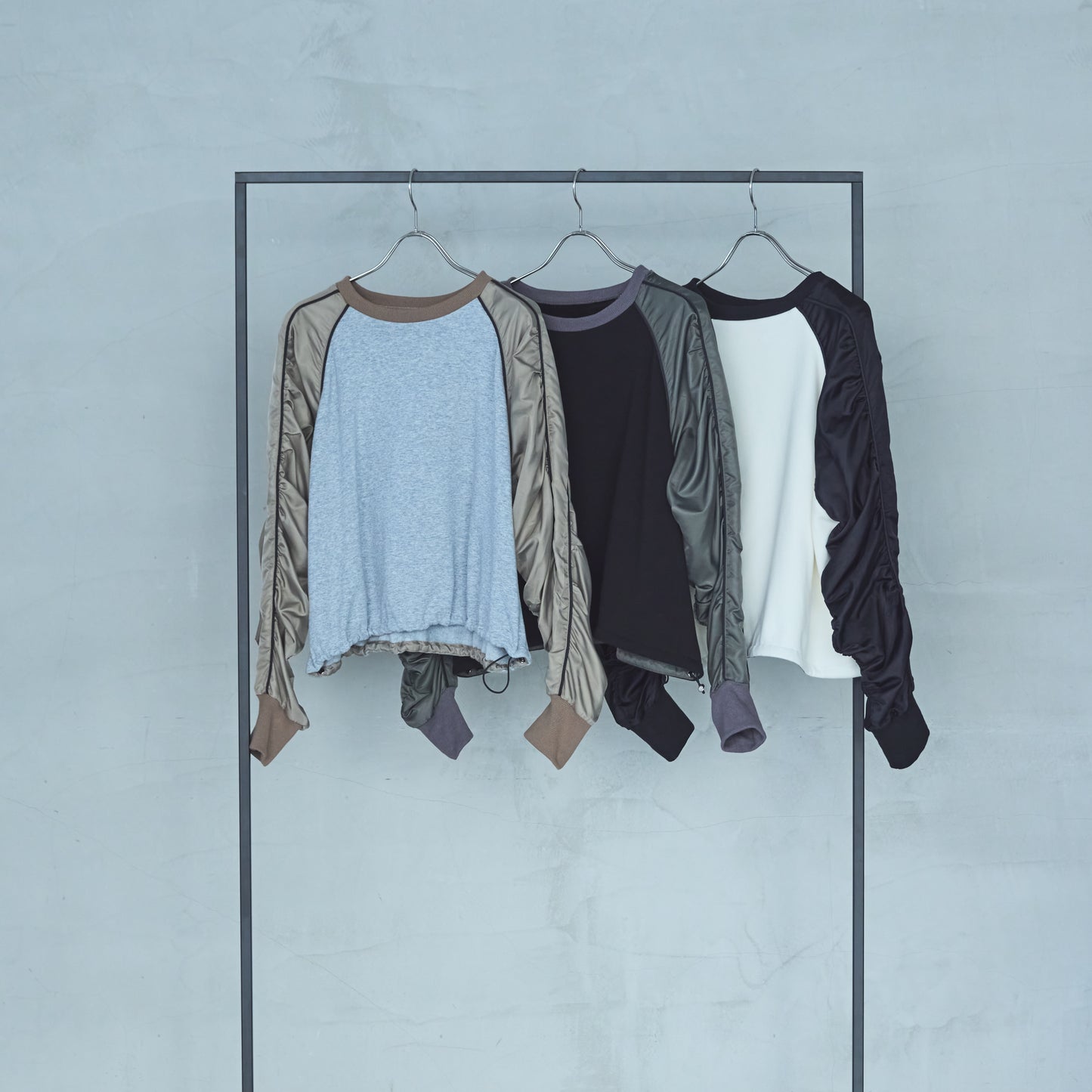 Bomber Heat Taffeta Gathered Design Pullover