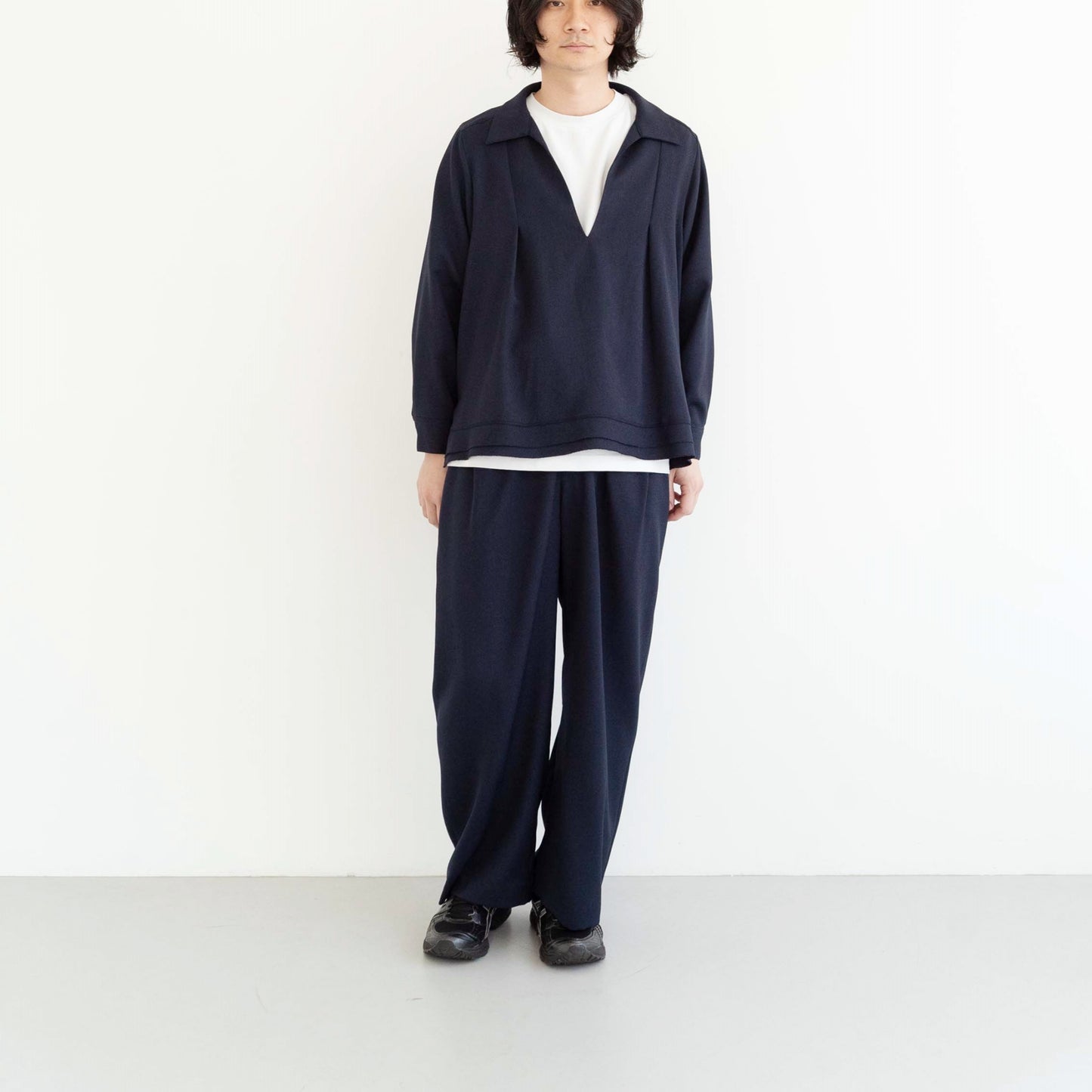 Japanese fabric Alicia Lino wide-leg casual pants