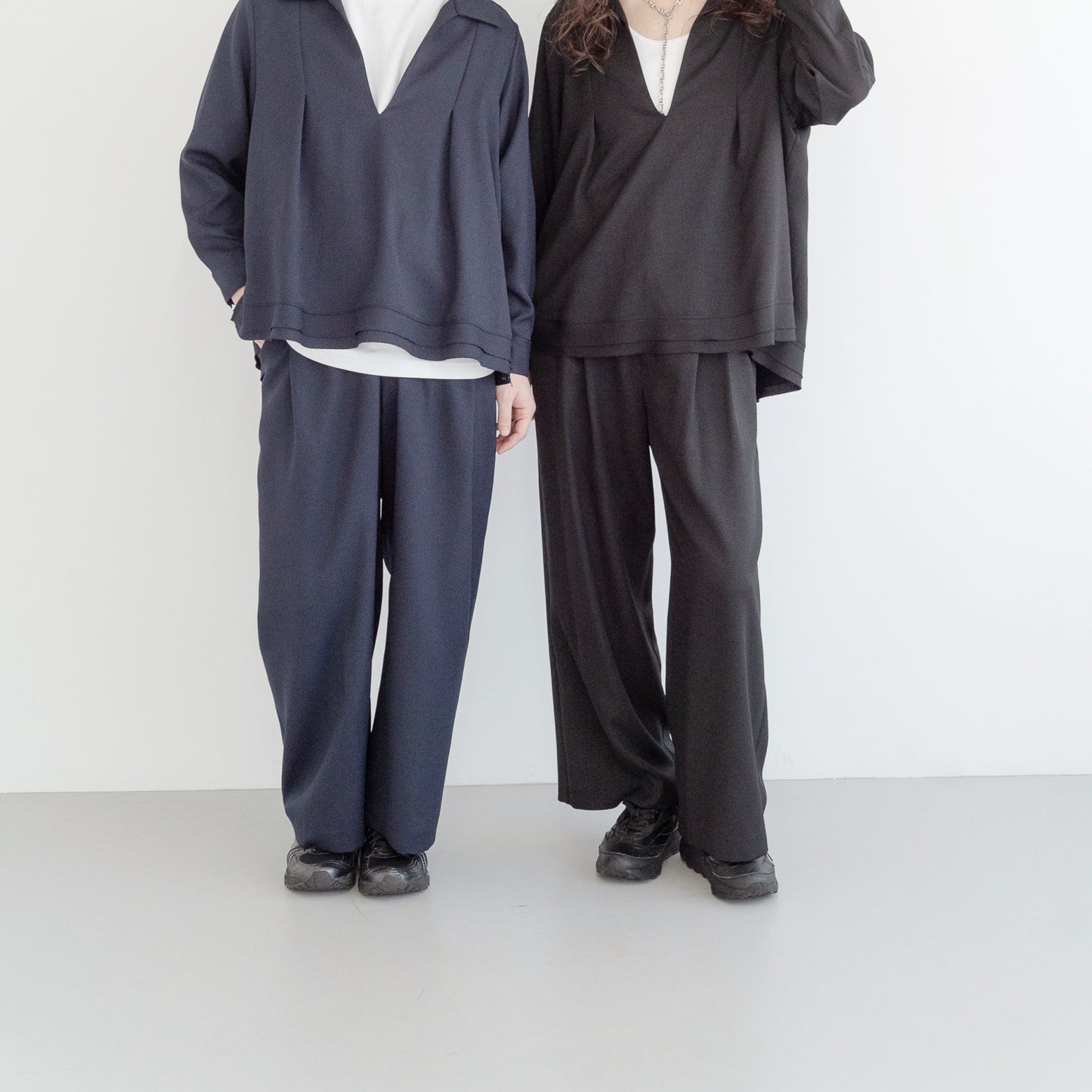 Japanese fabric Alicia Lino wide-leg casual pants