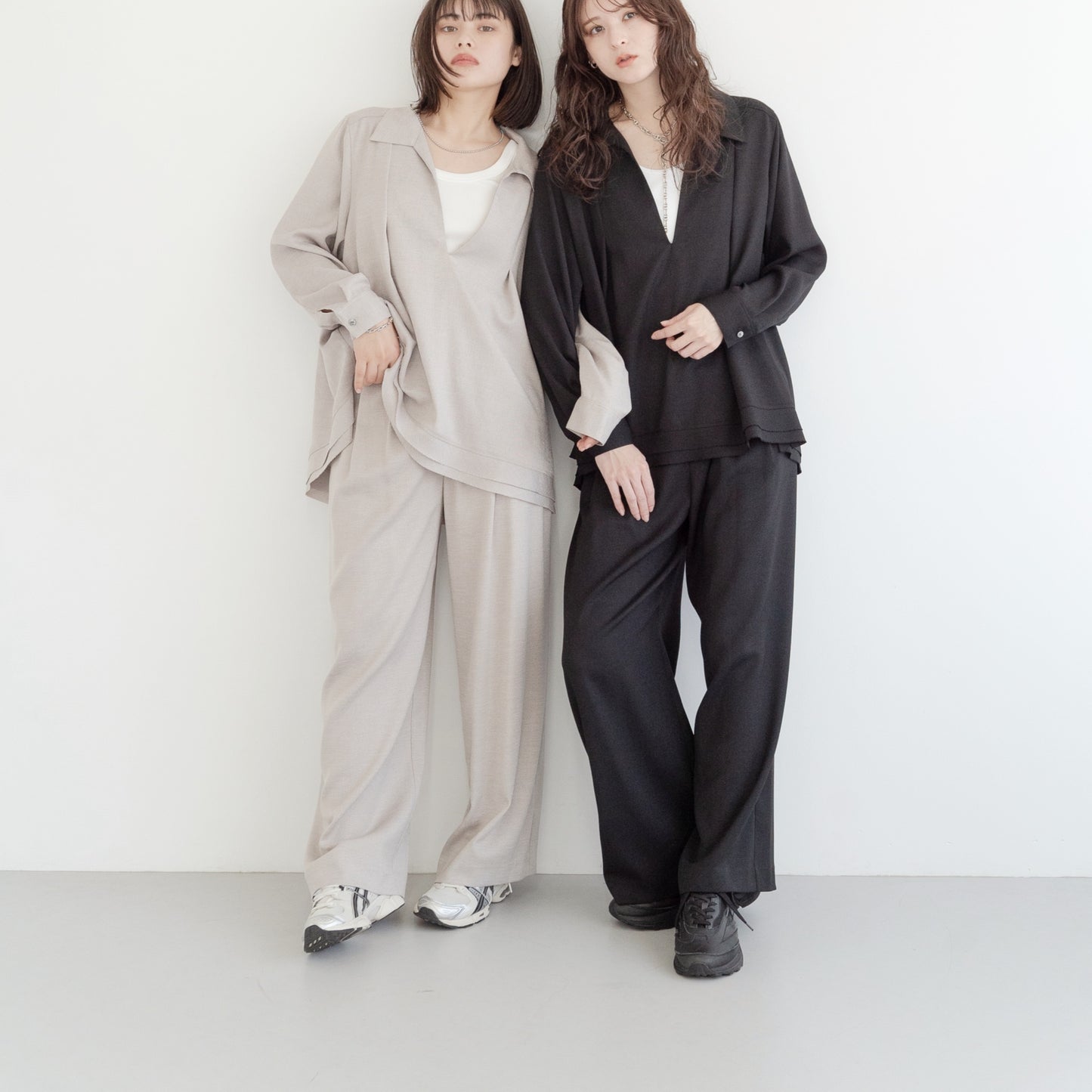 Japanese fabric Alicia Lino wide-leg casual pants
