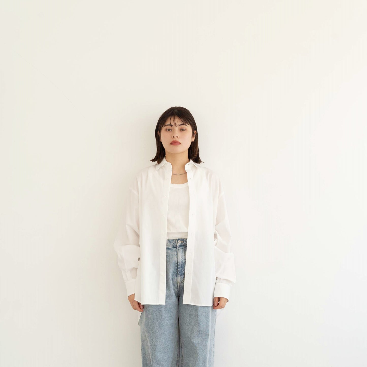 50s tightly woven Luftas and liquid ammonia processed pure cotton oversized design shirt