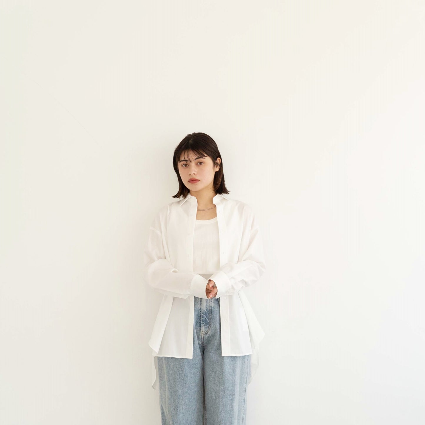 50s tightly woven Luftas and liquid ammonia processed pure cotton oversized design shirt