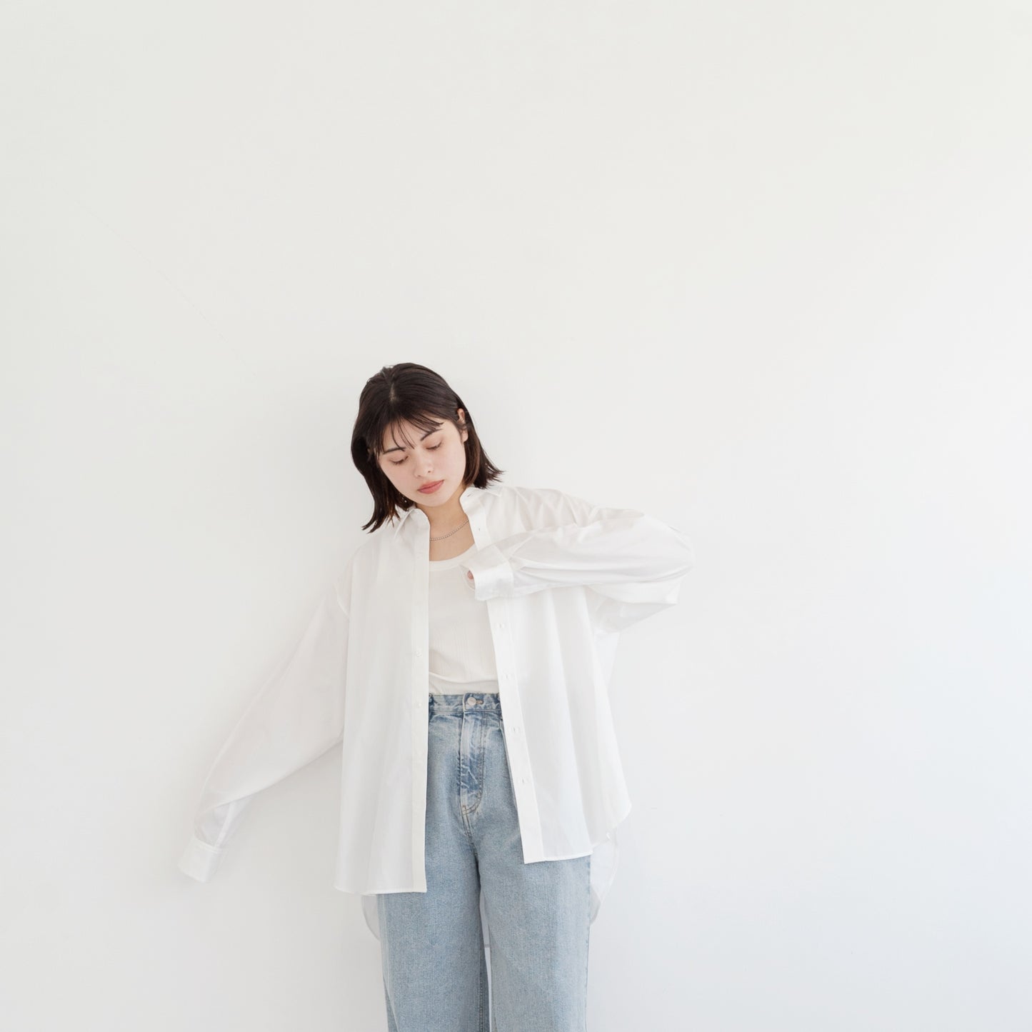 50s tightly woven Luftas and liquid ammonia processed pure cotton oversized design shirt