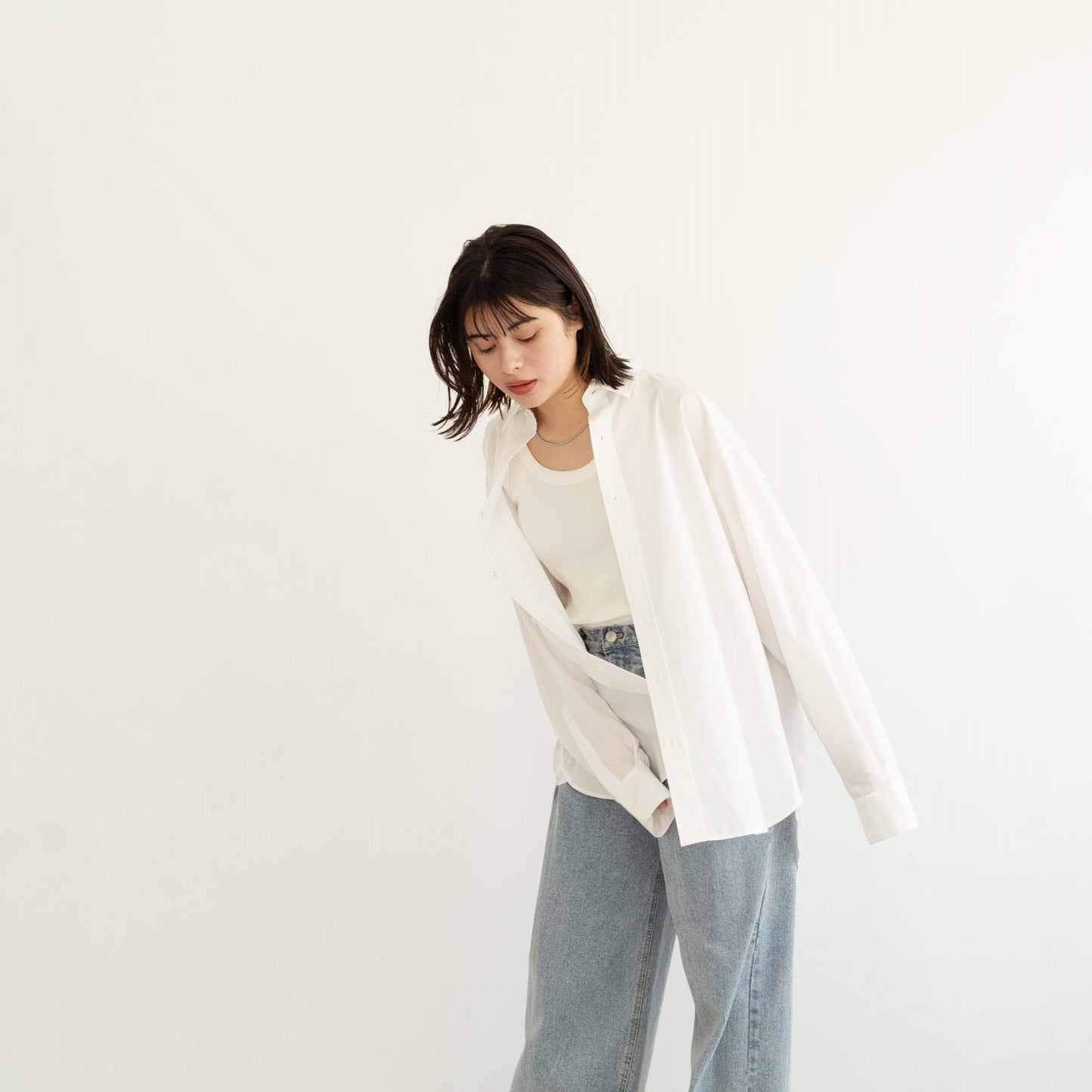 50s tightly woven Luftas and liquid ammonia processed pure cotton oversized design shirt