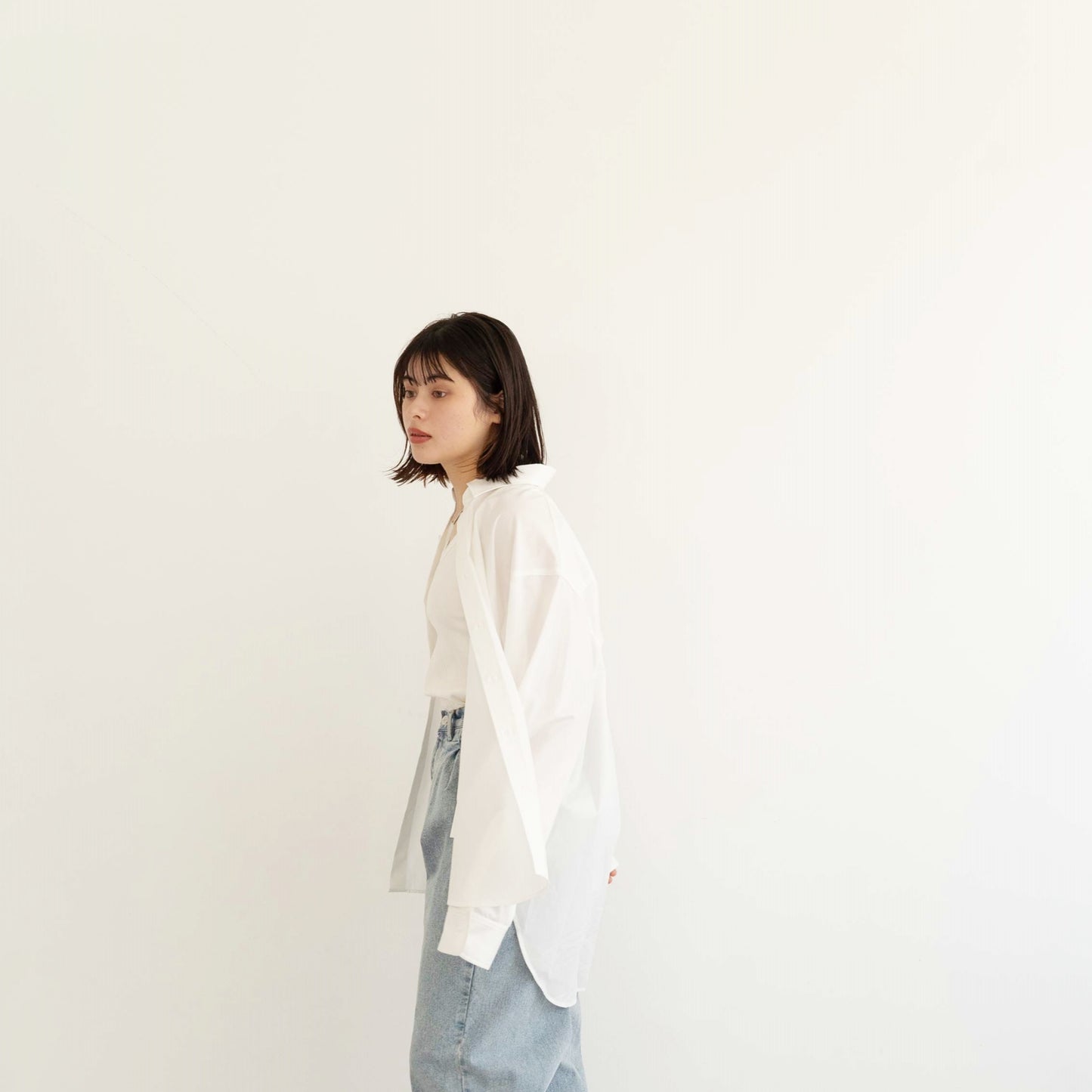 50s tightly woven Luftas and liquid ammonia processed pure cotton oversized design shirt