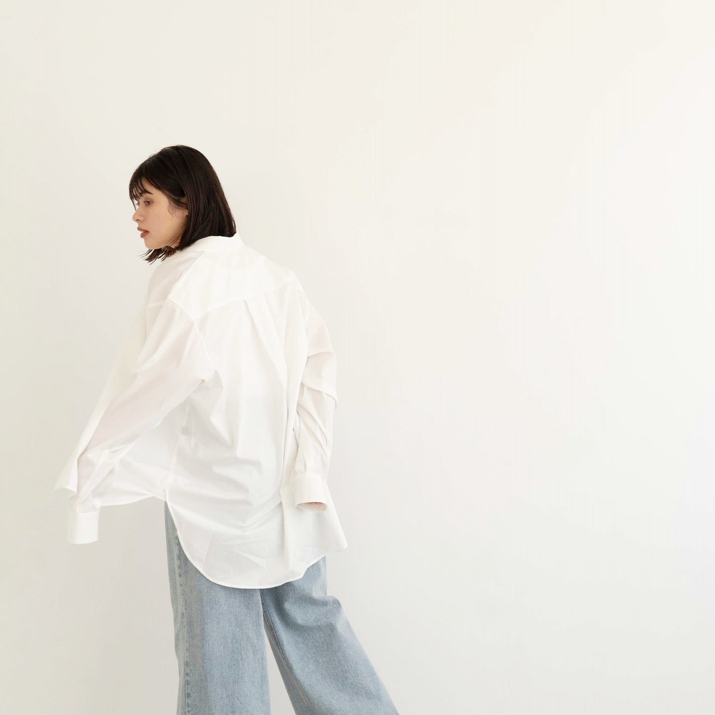 50s tightly woven Luftas and liquid ammonia processed pure cotton oversized design shirt