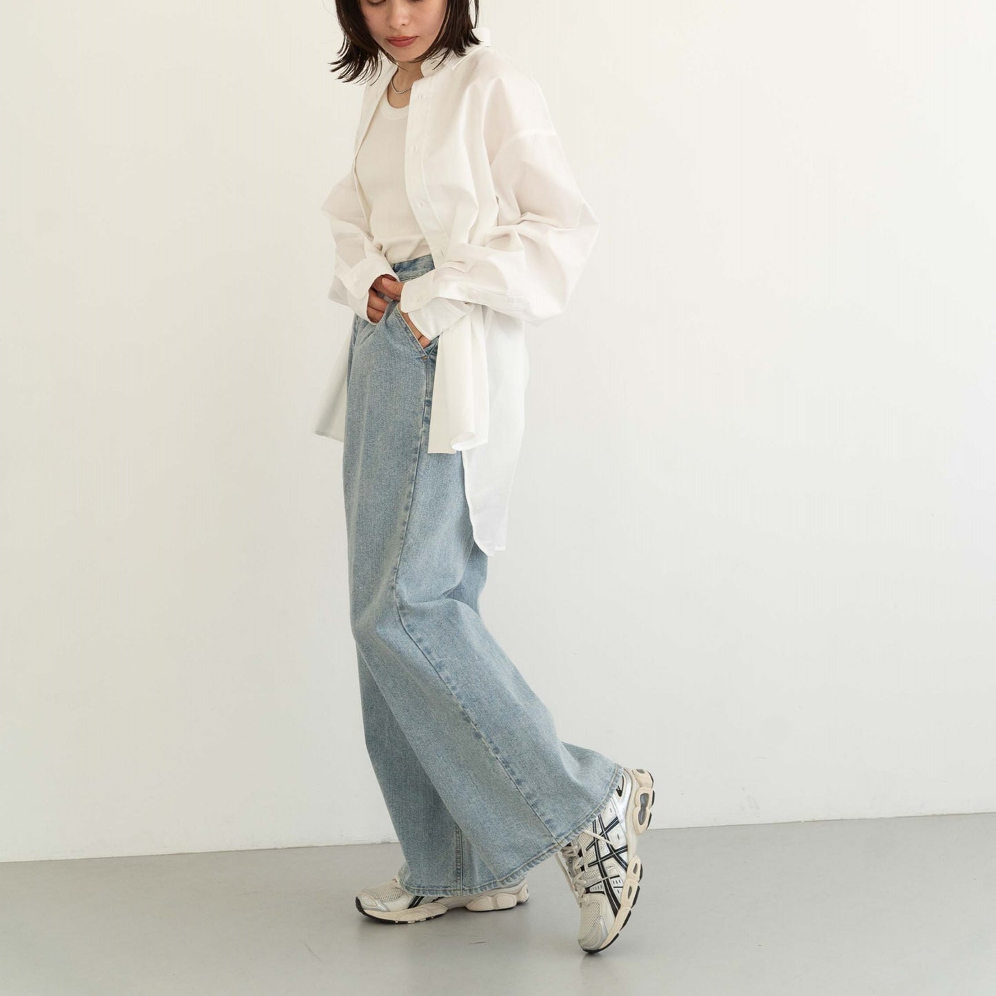 KAIHARA Denim baggy pants