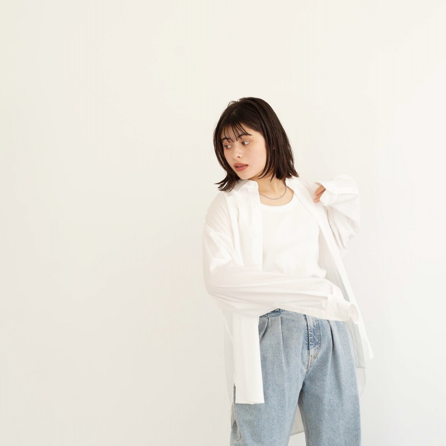 50s tightly woven Luftas and liquid ammonia processed pure cotton oversized design shirt