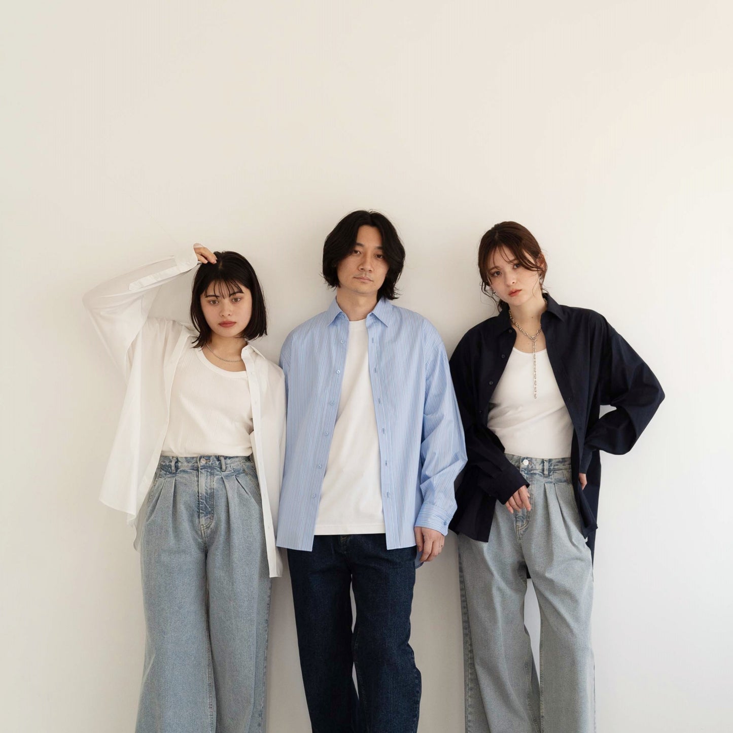 50s tightly woven Luftas and liquid ammonia processed pure cotton oversized design shirt