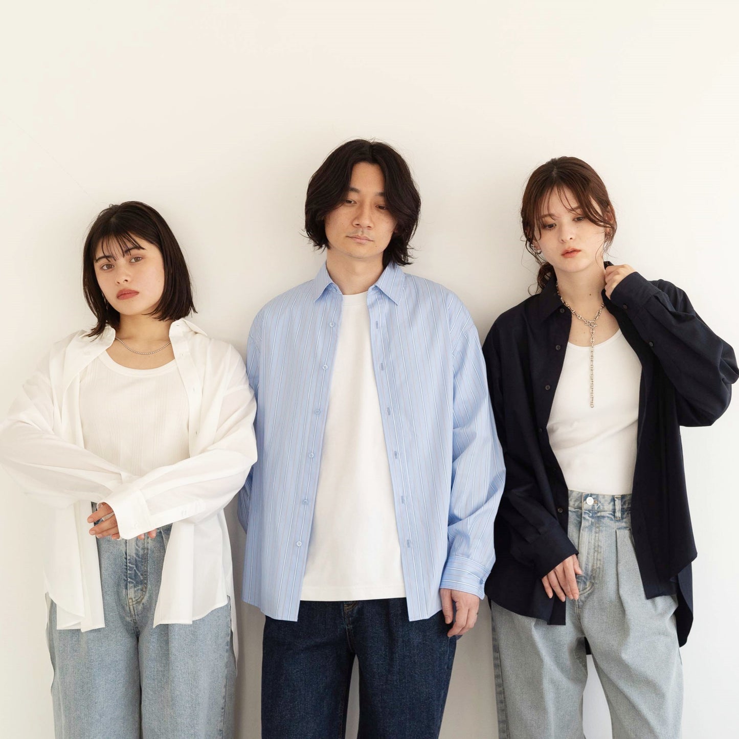 50s tightly woven Luftas and liquid ammonia processed pure cotton oversized design shirt