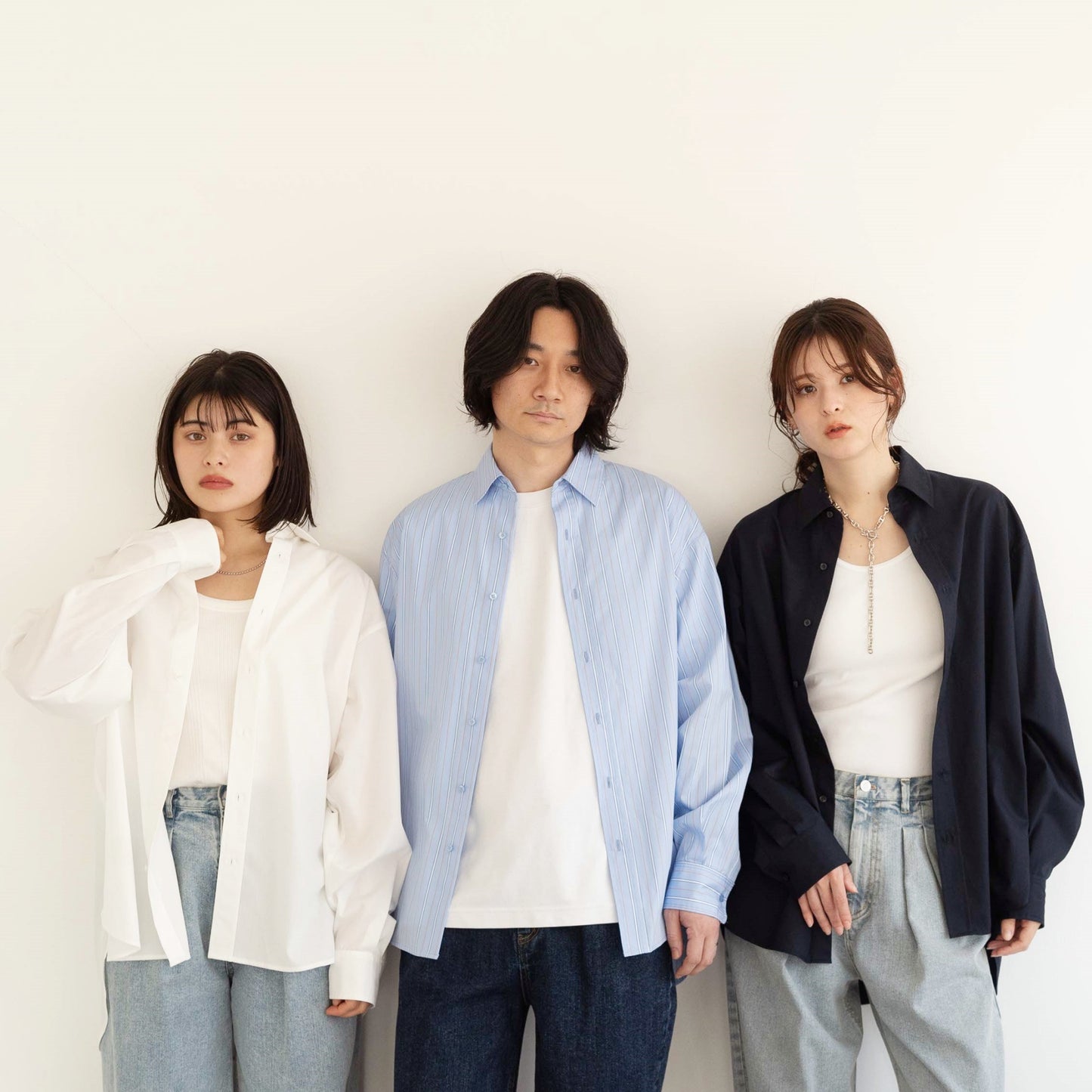 50s tightly woven Luftas and liquid ammonia processed pure cotton oversized design shirt