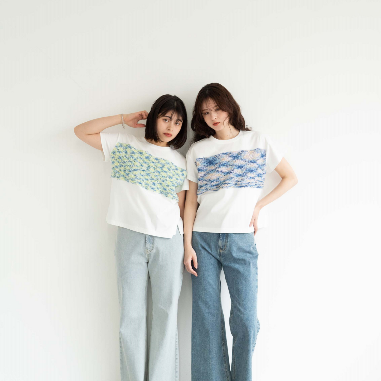 Fancy yarn splice T-shirt