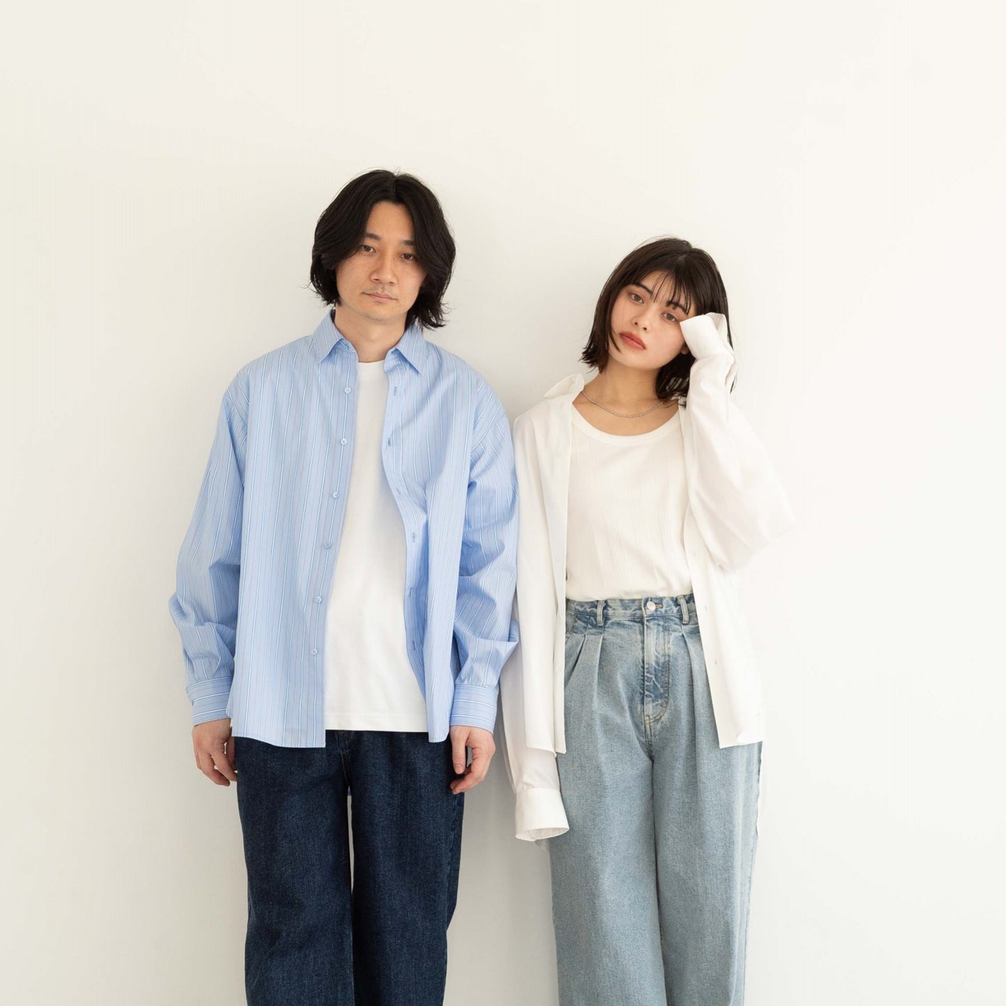 50s tightly woven Luftas and liquid ammonia processed pure cotton oversized design shirt