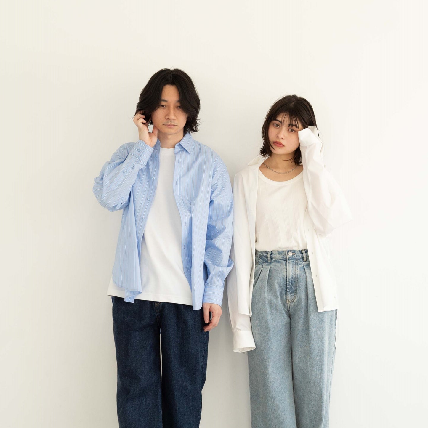50s tightly woven Luftas and liquid ammonia processed pure cotton oversized design shirt