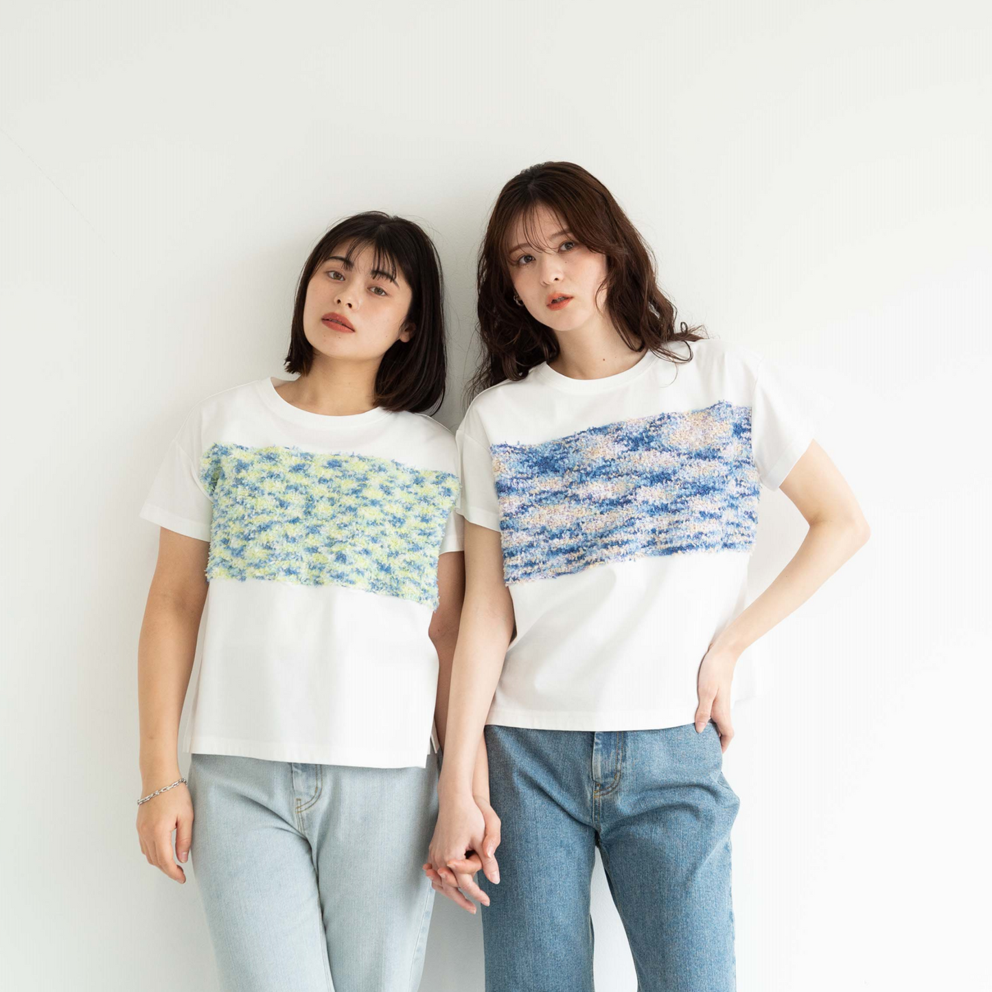 Fancy yarn splice T-shirt