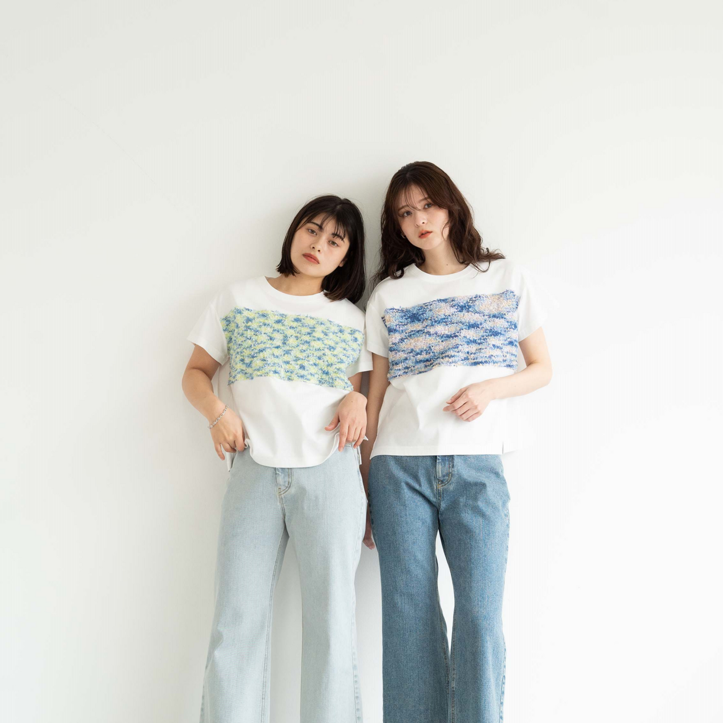 Fancy yarn splice T-shirt