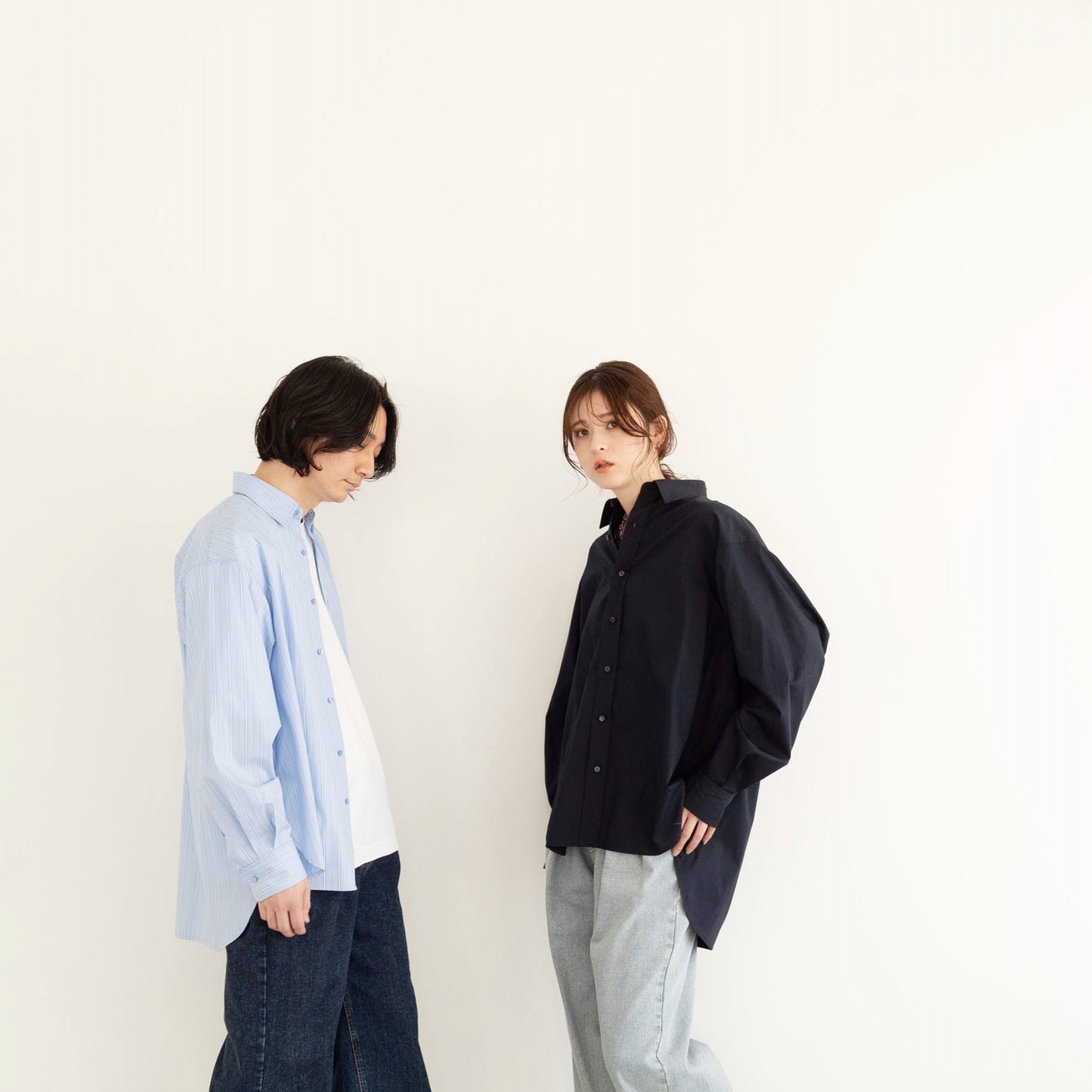 50s tightly woven Luftas and liquid ammonia processed pure cotton oversized design shirt