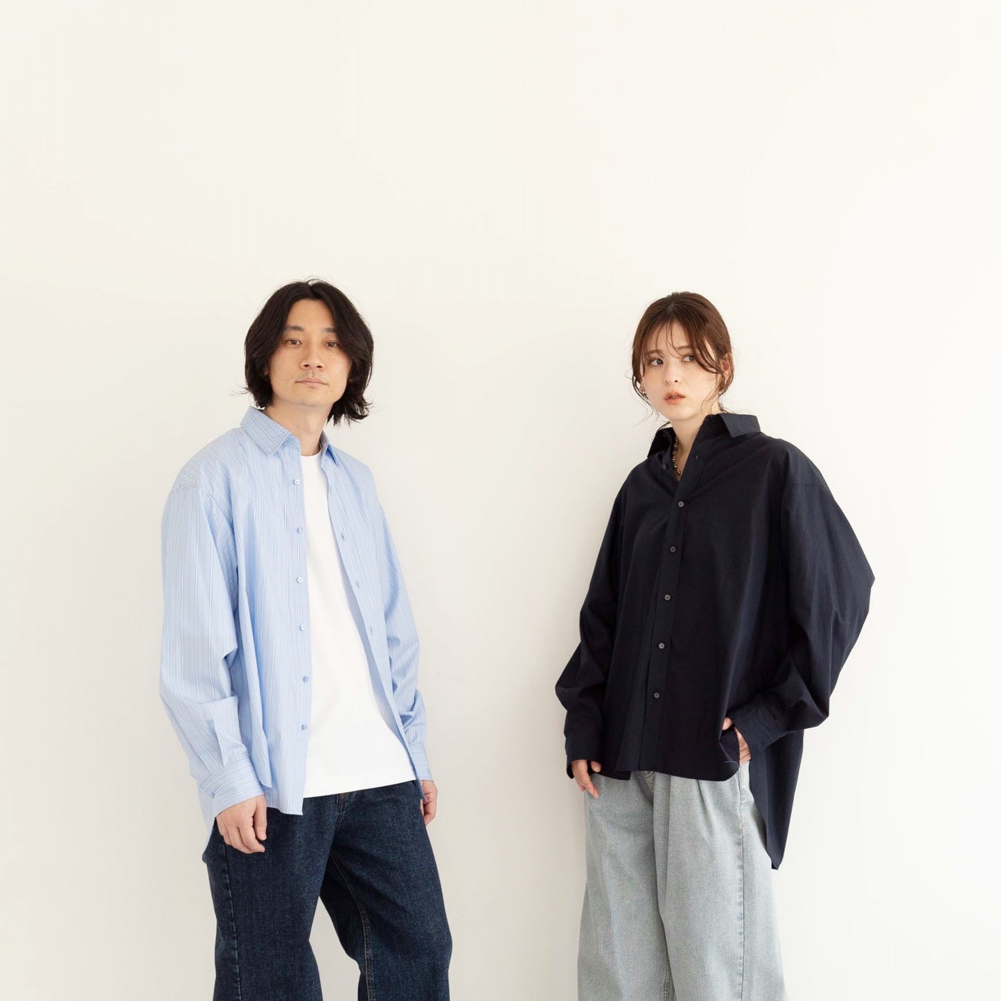 50s tightly woven Luftas and liquid ammonia processed pure cotton oversized design shirt