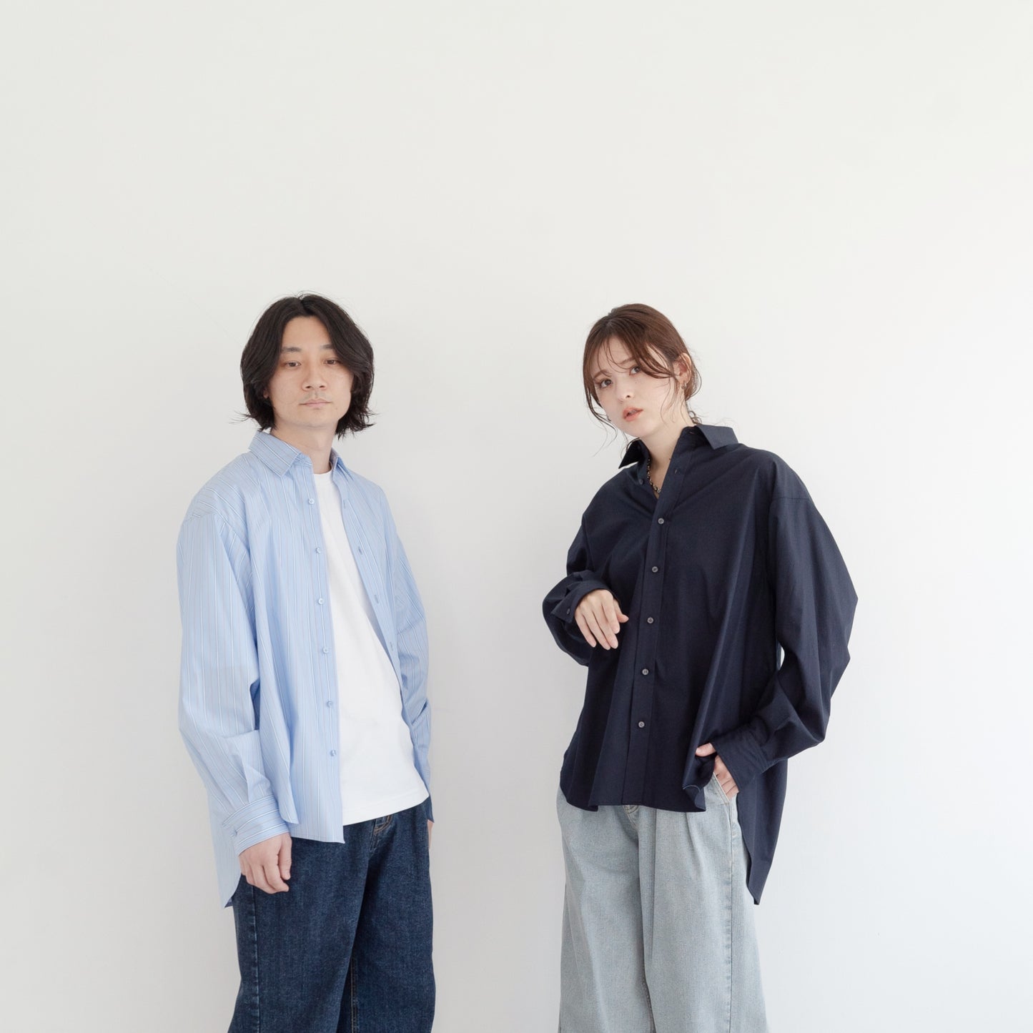 50s tightly woven Luftas and liquid ammonia processed pure cotton oversized design shirt