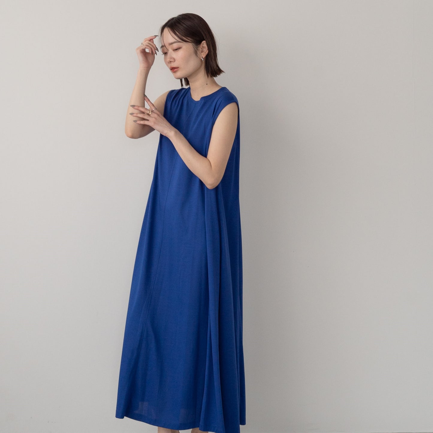Pique Tucked Sleeve One-Piece