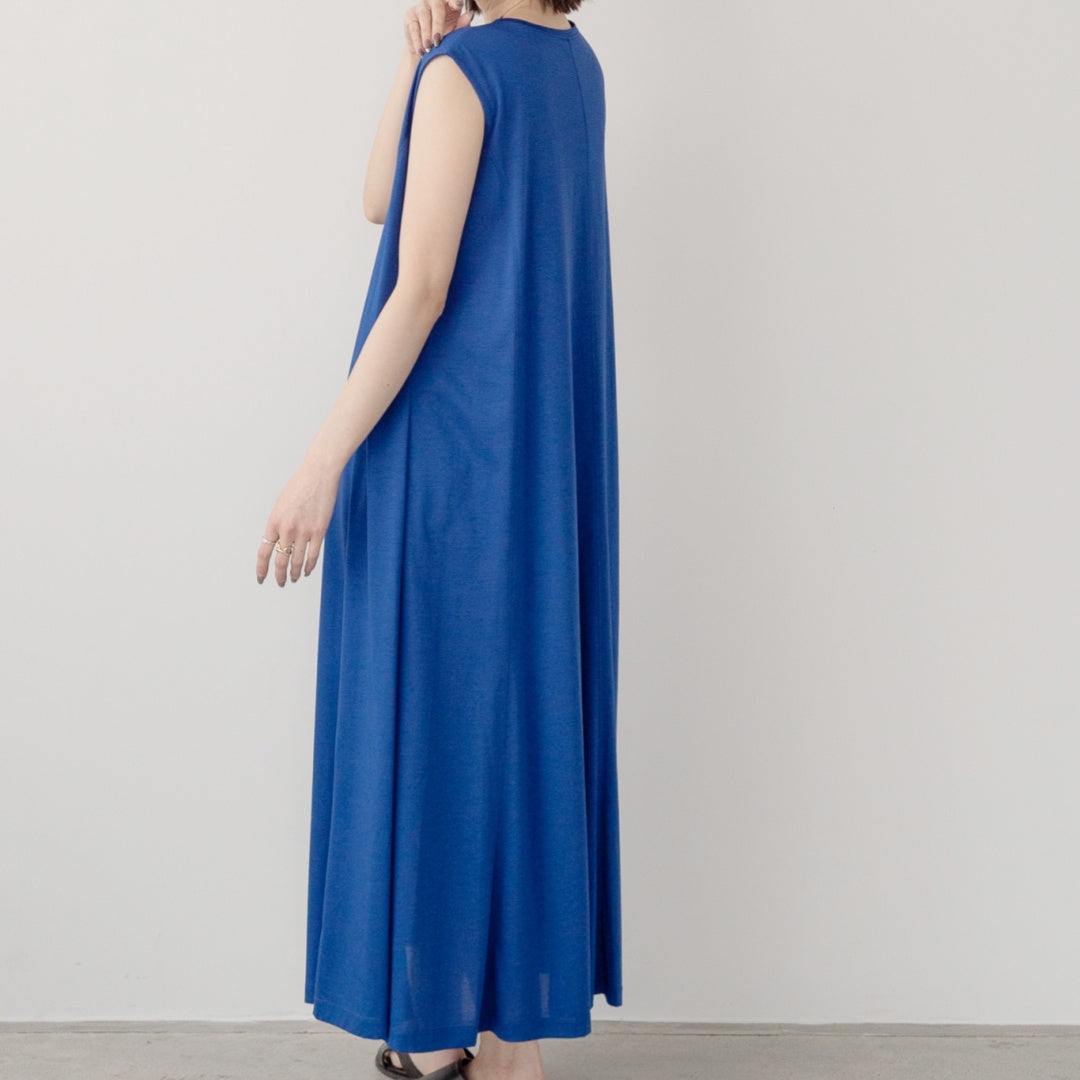 Silk-Finished Panel Flare One-Piece